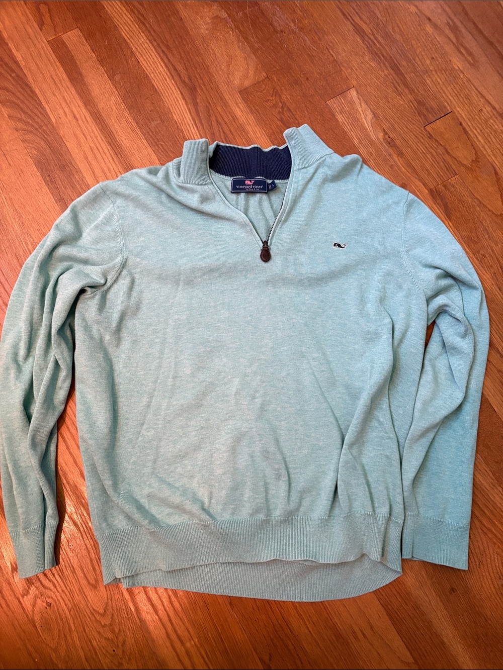Vineyard Vines Men’s Mint Green Quarter-Zip Sweater